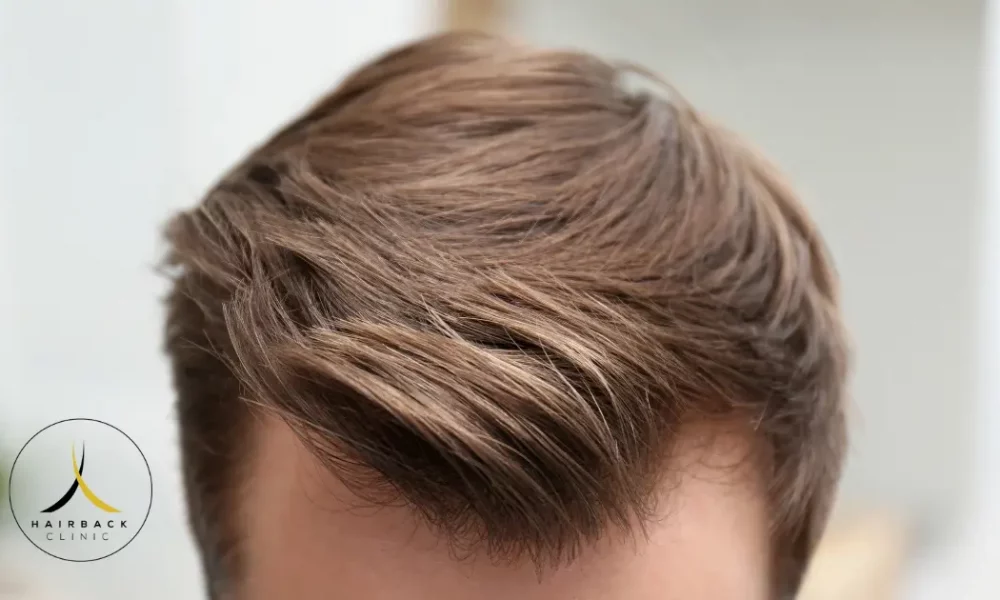 image montrant des cheveux et la densité capillaire sur la tête d'un homme