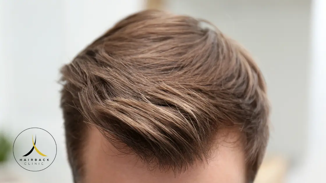 image montrant des cheveux et la densité capillaire sur la tête d'un homme