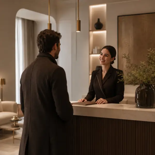 Image - Front desk and patient for HBC france