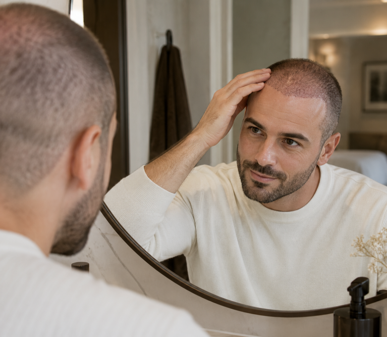 Image - Greffe de Cheveux apres 15 et 20 jours
